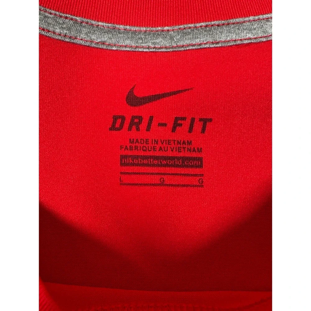 Nike Mens Georgia Bulldogs Dri-FIT Graphic T-Shirt Red Short Sleeve Large UGA